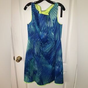 NWT!—ELIE TAHARI—Stunning Nora Dress, 14, in “Plush Teal,” Sleeveless, Back Zip